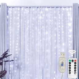 USB Remote LED Curtain Lights 8 Modes for Wedding Garden Party Bedroom Wall Window Home Decor Eid Decor LED Garland Lamp