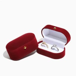 Felt Ring Box mini Portable Ear Stud Jewelry Box Wedding Ring Pair Box Jewelry Storage Box