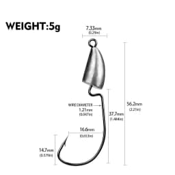 Crank Jig Head Hook 1.75g 2.5g 3.5g 5g 7g 10g 14g Fishing Hook Jigging Lure Hard Bait Soft Worm Fishhook Jig Hook For Fishing