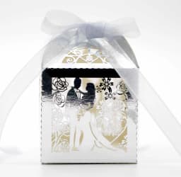 50/100/200pcs Wedding Bridegroom Bride Gift Boxes Ribbons Party Thank You Guests Candy Packaging Small Chocolate Box Wholesale