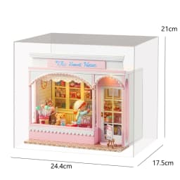 Wooden Dollhouse Kit Handmade Building Model 3D Puzzle Assembly Toy Miniature Doll House With Furniture Lighting Birthday Gifts