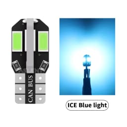 10x W5W T10 LED CANBUS No Error 5W5 12V 5W 600Lm Super Bright Car Interior Side Light 194 3030 SMD Auto Bulb White Amber Red