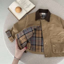 2026 UNITIM Spring Autumn Kids Boys Jacket Plaid Spliced Pocket Long Sleeve Toddler Boys Outerwears Coat Children Boys Jacket