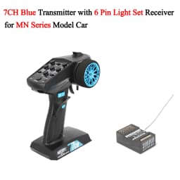 NEEBRC 7CH 2.4Ghz Radio System Transmitter with 6 Pin Light Plug Receiver 7 Channel Remote Control for MN168 MN99S MN82 MN Car
