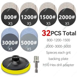 Round Wet Sanding Sheet Dry Polishing Sandpaper For Car Detailing Headlight Restoration Grinder Accessories Sanding Discs Paper