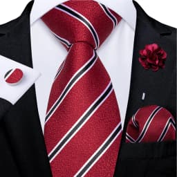 Floral Pink Ties For Men Wedding Party Man Tie Handkerchief Brooch Cufflinks Set Men Accessories Gravata