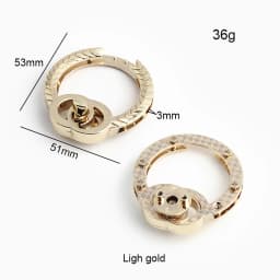 1-5-20Sets Metal Bag Locks For Handbag Shoulder Purse Magnetic Lock Turn Twist Lock Decor Clasp DIY Sewing Hardware Accessories