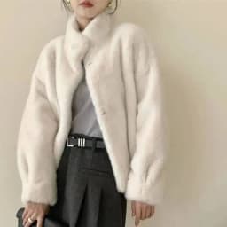 LANMREM Eco-friendly Mink Fur Windproof Stand Collar Faux Mink Coat For Women Warm Winter Thick Jackets With Pockets 2DB5167