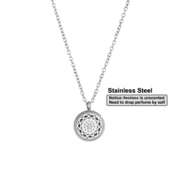 Stainless Steel Aromatherapy Essential Oil Diffuser Necklace Mini Tree Flower 12mm Locket Charm Aroma Perfume Pendant Necklace
