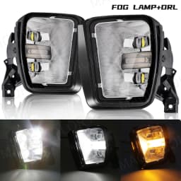 LED Fog Lamp Daytime Running Lights For Dodge Ram 1500 2013 2014 2015 2016 2017 2018 DRL Turn Signal White Yellow Car Accessoies