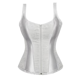 Women Corset with Straps Black Overbust Corset Plus Size Floral Jacquard Corset Zipper Top Gothic Steampunk Corset Bustier