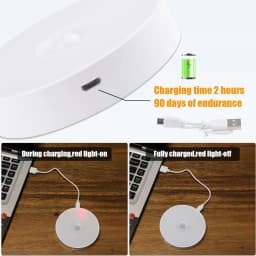 2~6 Pack Motion Sensor LED Night Light USB Rechargeable 3 Color Night Lamp Cabinet Wardrobe Lamp Staircase Wireless Closet Light