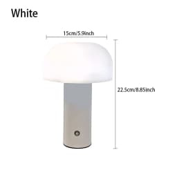 New Mushroom Lamp LED Charging Table Lamp 3-colors Dimming Desk Lamp Mushroom Night Light for Bar Restaurant Bedroom Decoration