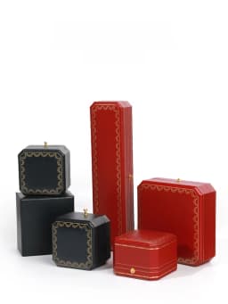 Ele European Sle Nelace Bracelet Ring Earring Box High End Jewelry Paaging Box with Octagonal Bule for Gifts