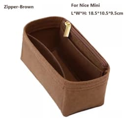 Felt Handbag Insert Bag Bag Support Storage Purse Liner Portable Organization Internal Bag for LV Nice Nano/Mini/BB/Vanity