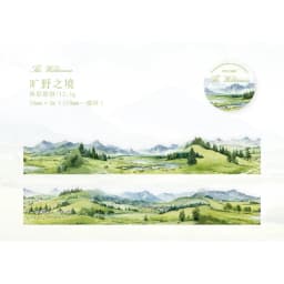 30mm * 2m/roll vintage Ins mountain plain island scenery PET stickers creative decoration DIY handmade scrapbook masking tape