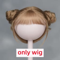 30cm Doll Wig Bangs Ponytail Curly Soft Mohair Wig Suitable for1/6BJD Doll Wig Toy Accessories 6-7 Inches Hair