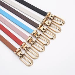 Colorful Soft Women's U-shaped Pin Buckle Belt Fashionable Versatile Skirt Jeans Accessories Exquisite Women's Waist Accessories