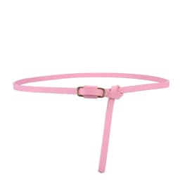 Simple Thin Belts for Women Summer Dress Belt Lightweight 110cm Long Solid Color PU Band Belts
