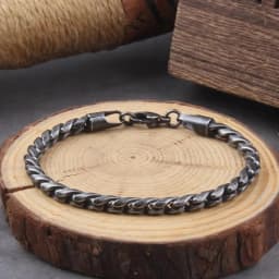 Never fade stainless steel link chain bracelet