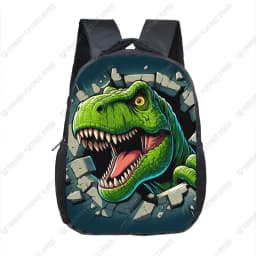 12 Inch Cartoon Dinosaur Print Children Backpack T-rex Skeleton School Bag Toddler Kindergarten Backpacks Student Book Bag Gift