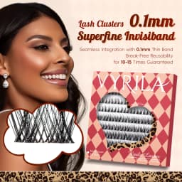 VYRILA Lashes Cluster D Curl DIY Lash Extension 3D Wispy Individual Lashes D Curl Eyelash Clusters 8-16mm Individual Lashes
