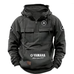 2026 Yamaha Logo Men's High Quality Multi Pocket Hoodie Coat Autumn/Winter Trendy Casual Sports Hoodie Top Hooded Sweatshirt