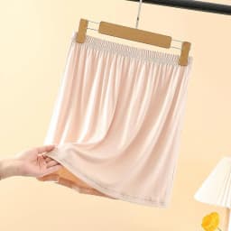 Modal Skirt Half-length Inner Skirt Thin Model Women's Summer Anti-exposure Black Short Skirt High-waist Knot