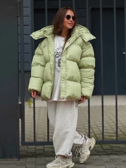 Printed Hooded Padded Coats Women's Loose Zipper Single-breasted Pockets Thicken Coats 2026 New Ladies Winter Fashion Outwear