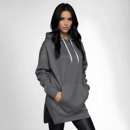 Hoodies Coats Women Solid Sweatshirts Jacket Pocket Drawstring Hooded Slight Strech Loose Casual Office Lady 2026 Spring Autumn