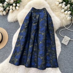 Chic Vintage Elegant jacquard slim High Waist Straight Skirt Korean Streetwear Autumn women clothing