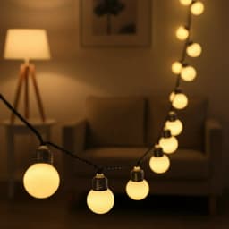 6M Patio String Light Bulbs G50 Milky Outdoor Camp Waterproof Lamp Garden Patio Christmas Decoration