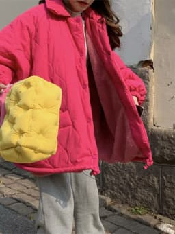 Thickened Fleece Cotton Jacket Korean Style Bread Clothes Women's Long Coat Autumn Winter Loose Fit Commuter Style Single But...