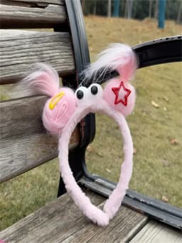 Spring and Summer New Style Ugly Doll Hairband with Quirky Ears, Cute Headband, Girly Dopamine Cartoon Plush Funny Hairband, Hair Accessory, Headwear for Women