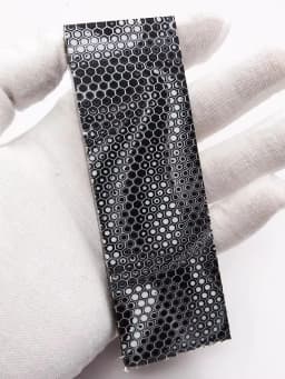2pieces C-Tek Knife Handle DIY Material Plate Resin Material Snake Grain Honeycomb Pattern Slingshot Handle 120x40x8mm