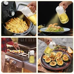 500ML 2-in-1 Dual Use Plastic Olive Oil Sprayer Dispenser Spray Pour Bottle Vinegar Mister Air Fryer BBQ Salad Kitchen Tools