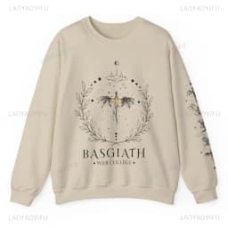 Fourth Wing Sweatshirt Basgiath War College Clothing Violet The Empyrean Series Fourth Wing Book Lover Apparel Women Pullover