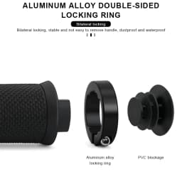 RIDERACE Bicycle Handlebar Grips Lock on MTB Mountain Bike Handle Bar Cover Shockproof Non-Slip Ergonomic Cycling Grips Rubber