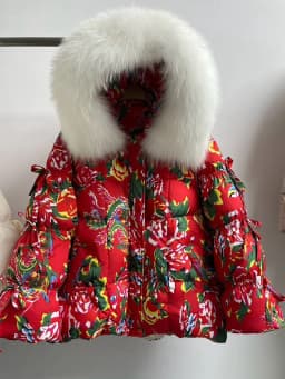 Lagabogy 2026 Big Natural Fox Fur Puffer Jacket New Winter Clothes Women Thick Warm White Duck Down Coat Female Real Fur Parker