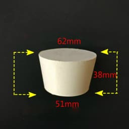 000#-20# Laboratory Rubber Plug Bungs Flask Tapered Tube Solid White Alkali-resisting Lab Push-In Sealing Plug