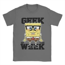 Men Spongebobs T Shirts Pure Cotton Tops Leisure Short Sleeve Crewneck Tees Gift Idea T-Shirts
