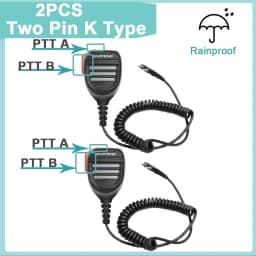 Baofeng UV-5R Microphone Shoulder Speaker 2 Pins for Walkie Quansheng uv-k5 uv-k6 UV-5R/UV-82/UV-16/TH UV8000D Two Way Radio