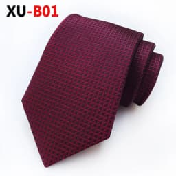 Polyester Jacquard Necktie 8 Cm Stripe Tie Business Casual Plaid Corbatas for Wedding Party Men Accessories Valentines Gift