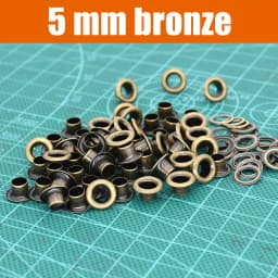 100sets 4mm Brass Eyelet with Washer Leather Craft Repair Grommet Round Eye Rings For Shoes Bag Clothing Leather Belt Hat
