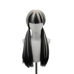 Black Rose Long Straight Synthetic Wig | Braided | Animated Character for Draculaura Halloween Vampire RPG Wig