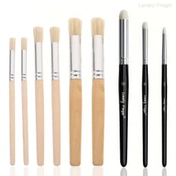Miniature Paint Brushes Drybrush Set, Acrylic Paint Brushes for Oil, Watercolors, Tabletop, Figurine