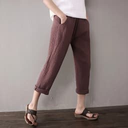 Women Spring Cotton linen Pants Plus size pencil Pants with PocketsTrousers Casual Pleated Vintage ropa coreana mujer
