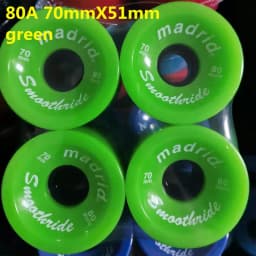 4pcs 70mm 51mm 80 duro Longboard Wheel for 70mm Skateboard Tire 80A Durable Elastic PU Ruedas for Road Street Skate Board Rodas
