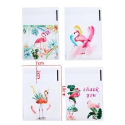 50pcs Opp Plastic Bag Self Adhesive Ocean Mermaid Transparent Plastic Bags Beads Jewelry Storage Packaging Gift Bag Card Holder
