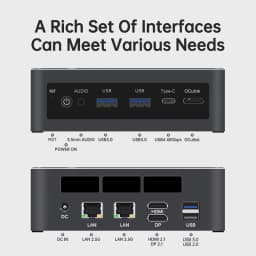 Topton Metal AI Mini PC AMD Ryzen AI 9 HX 470 370 R9 8945HS OCuLink USB4 Dual 2.5G LANs 2xNVMe Windows 11 Gaming Computer WiFi6E